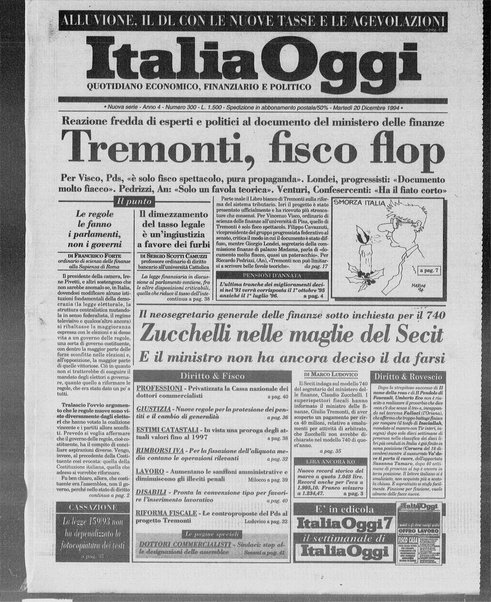 Italia oggi : quotidiano di economia finanza e politica